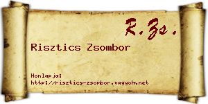 Risztics Zsombor névjegykártya